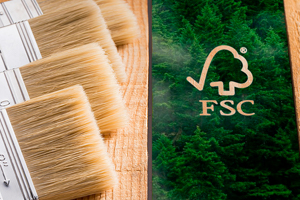 Pinsel und FSC-Zeichen